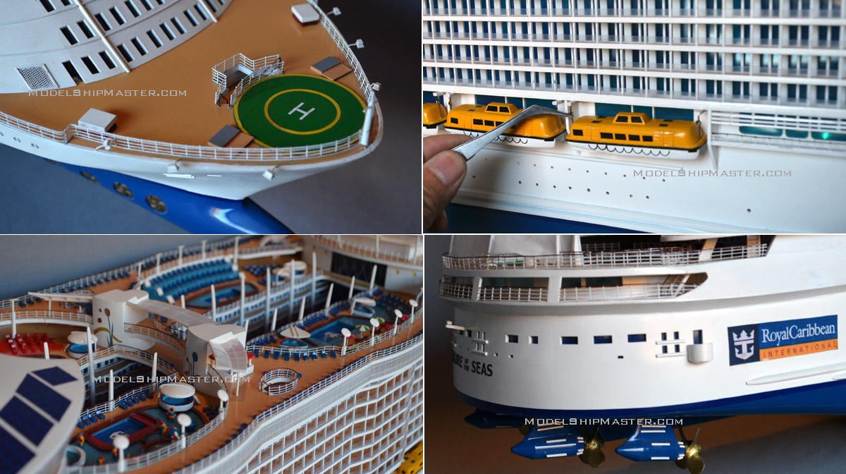 Allure of the Seas model ship